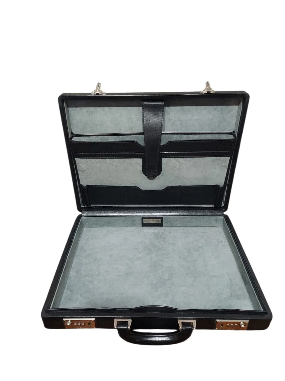 Cole Haan Black Leather Classic Hardshell Attache Briefcase Gently Loved